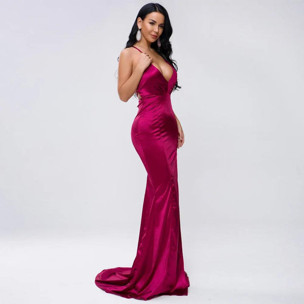 Women's Strap Dress Evening Gown - alternate view
