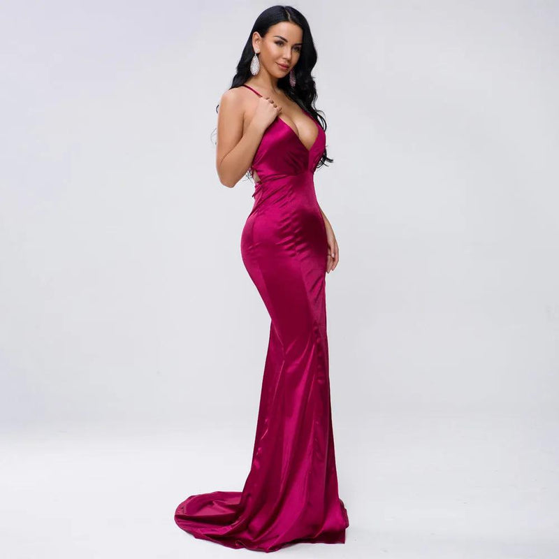 Women's Strap Dress Evening Gown - alternate view