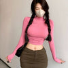Women's Turtleneck Long Sleeve Top – Soft Slim Fit Layering Essential