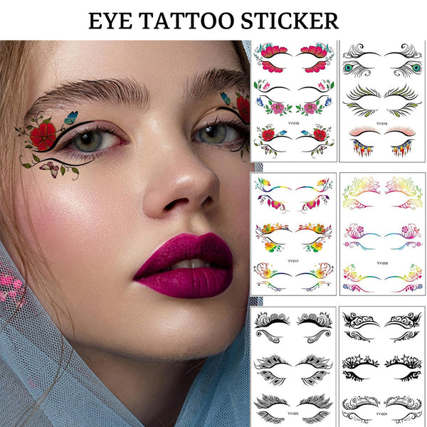 Fairy Butterfly & Flower Eye Tattoo Stickers — Waterproof Face Makeup