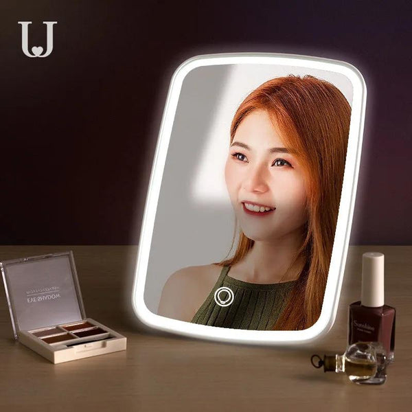 Intelligent Portable Desktop Ladies Makeup Light Adjustable Women Girls Rectangle Mirrors - alternate view