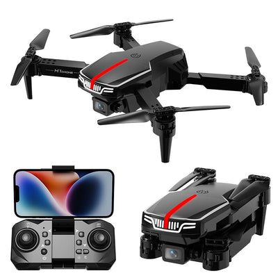 H1 Drone with Dual Cameras, Optical Flow Positioning, 360° Rolling, Headless Mode, One-Touch Takeoff/Landing, Gesture Control Photo/Video, Foldable RC Drone with Battery