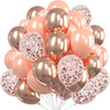 30pcs Gold and Rose Gold Agate Latex Balloon Set