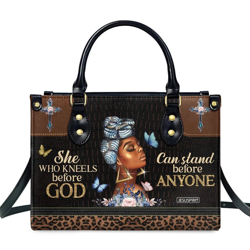 Jesuspirit Leather Handbags For Women - Bible Bags Religious Bag - Christian Gifts For Women (Black Women Medium) - alternate view