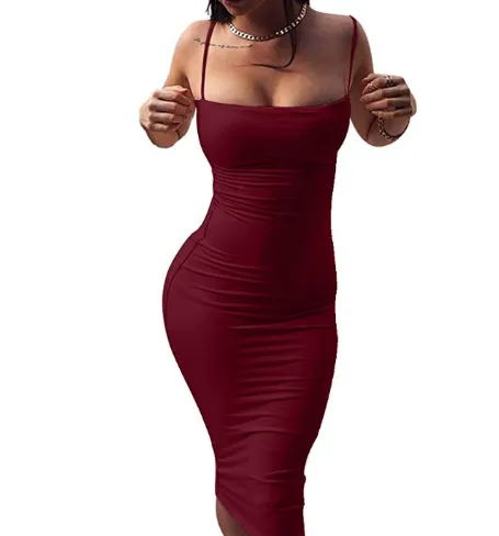 Strap Dress, Nightclub Dress, Milk Silk Bandage Dress - alternate view