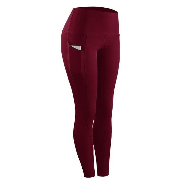 Women's Compression Fitness Leggings with Pocket - alternate view