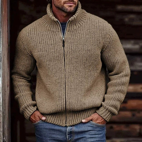 Mens Printed Long-Sleeve Zip-Up Hoodie Top
