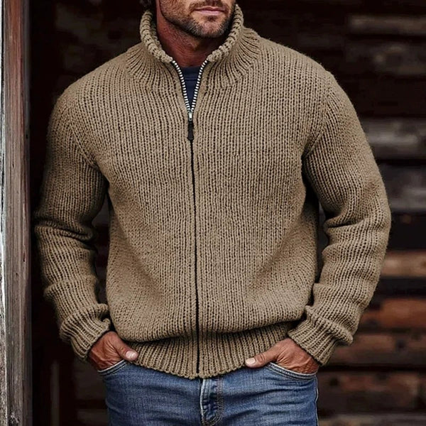 Mens Printed Long-Sleeve Zip-Up Hoodie Top