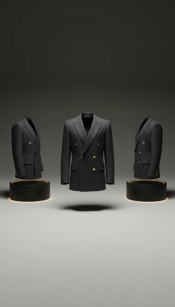 Italian Wool Double-Breasted Blazer