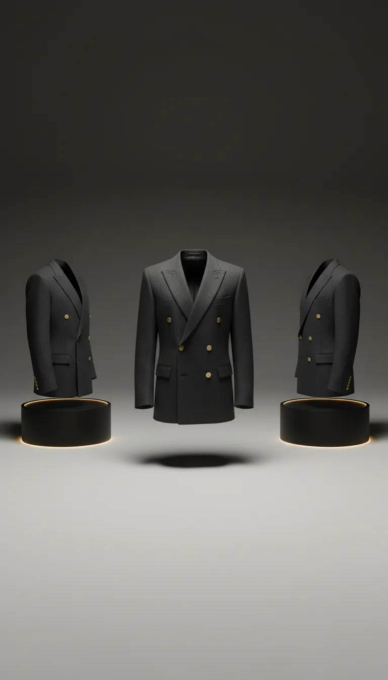 Italian Wool Double-Breasted Blazer