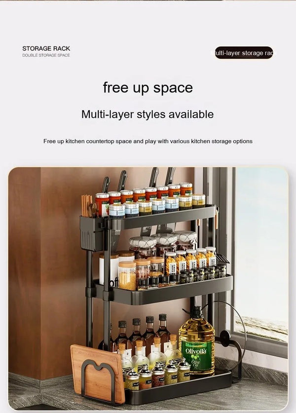 Kitchen Rack For Seasoning Multi-layer Storage Kitchen Supplies - alternate view