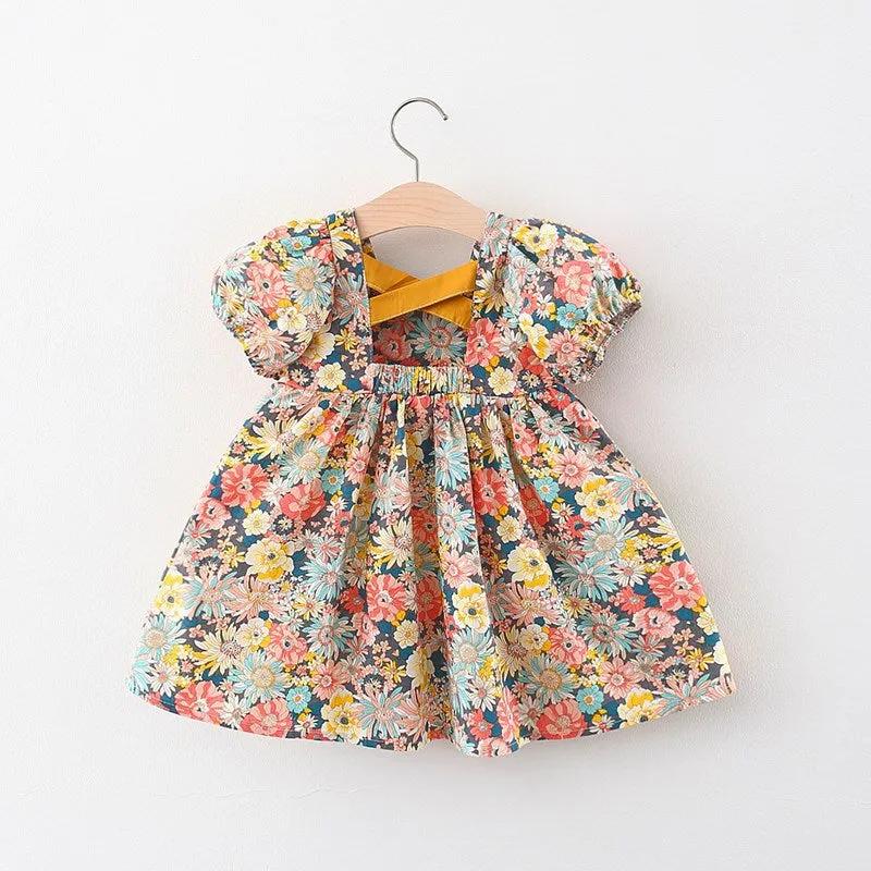 Summer Floral Princess Dress for Baby Girls