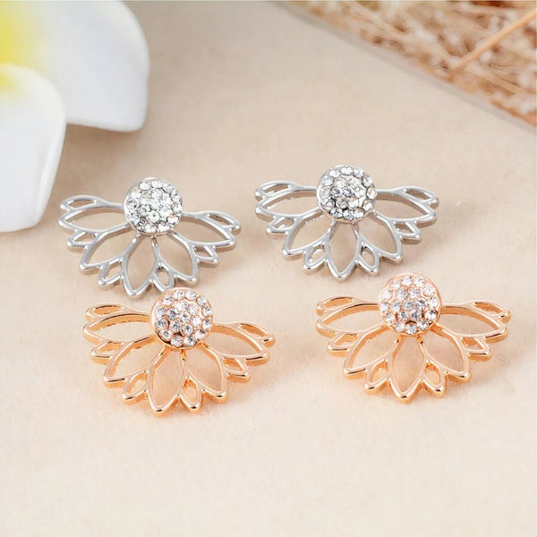 Crystal Earrings -Gold - alternate view