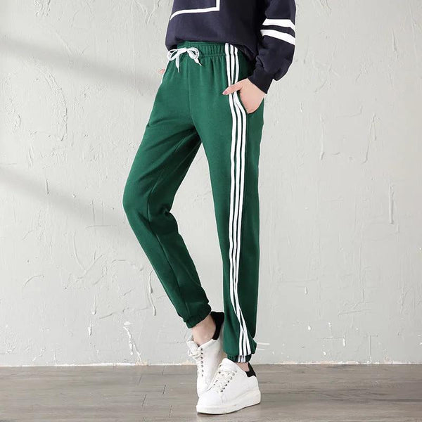 With velvet sport watch in autumn and winter winter female big fat code MM student casual pants loose warm nosing trousers