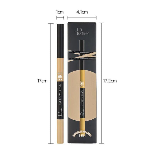 Three-in-one Double-headed Triangle Waterproof Eyebrow Pencil - alternate view