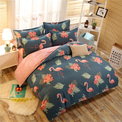 Four-Piece Bedding Set — Duvet Cover, Pillowcases & Sheet