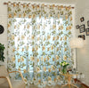Purple & Beige Peony Burnt-Out Curtain — Bedroom & Bay Window