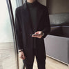 Mid-Length Woolen Coat for Men