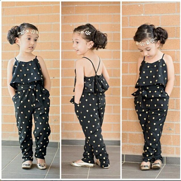 Girls Polka Dot Jumpsuit Set – Sleeveless Summer Outfit