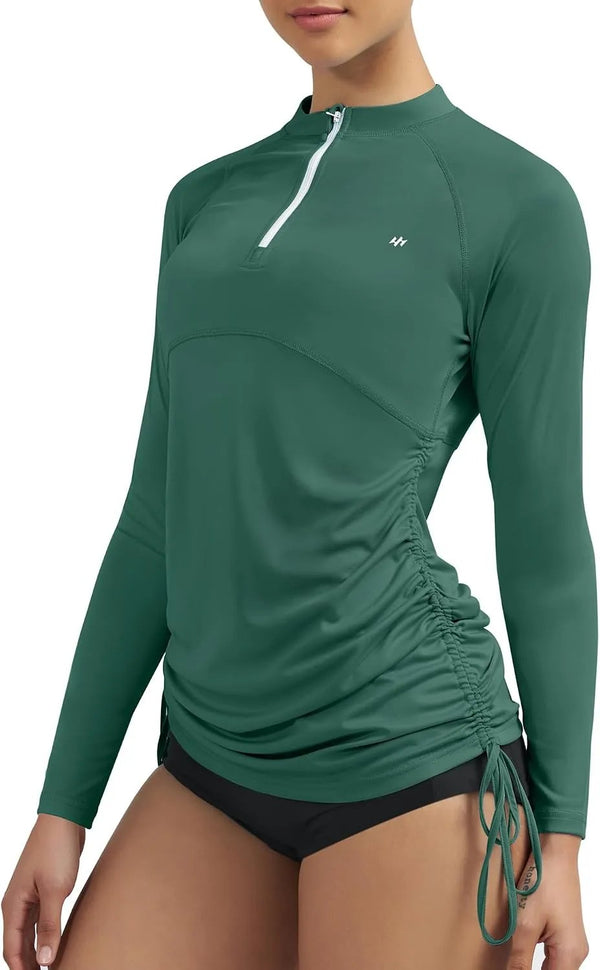 Ewedoos Rash Guard for Women UPF 50+ Sun Protection Clothing Swim Shirts for Woman SPF Shirts Long Sleeve UV Sun Shirts
