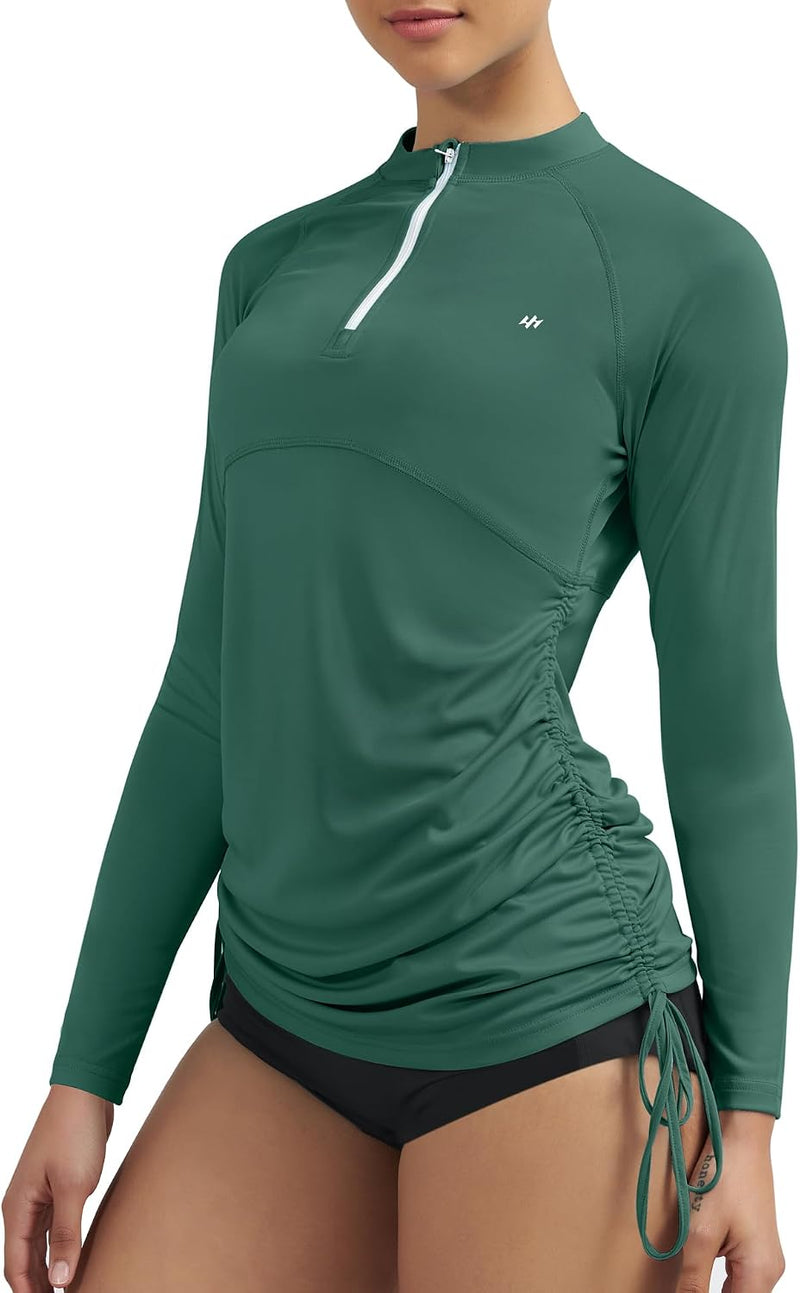 Ewedoos Rash Guard for Women UPF 50+ Sun Protection Clothing Swim Shirts for Woman SPF Shirts Long Sleeve UV Sun Shirts