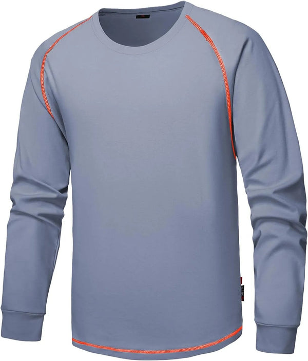 FR Shirts for Men, 6oz Hi Vis Flame Resistant Welding Shirt | 100% Cotton,Flame Resistant Shirt, CAT 2 Arc Rated, UL Certified, Lightweight, Long Sleeve