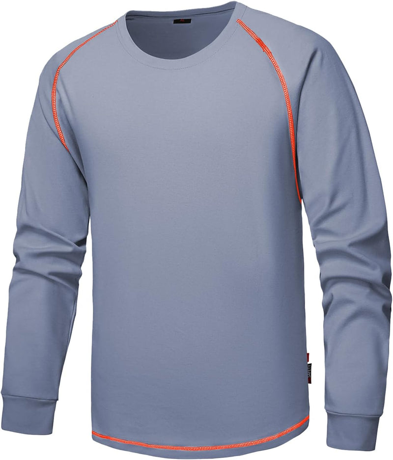 FR Shirts for Men, 6oz Hi Vis Flame Resistant Welding Shirt | 100% Cotton,Flame Resistant Shirt, CAT 2 Arc Rated, UL Certified, Lightweight, Long Sleeve