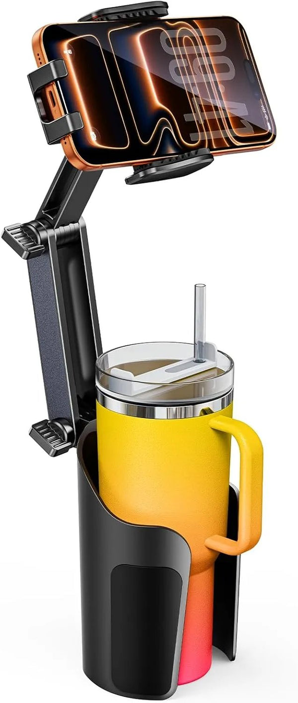2-in-1 Cup Holder Phone Holder Mount for Car, Stable & Adjustable