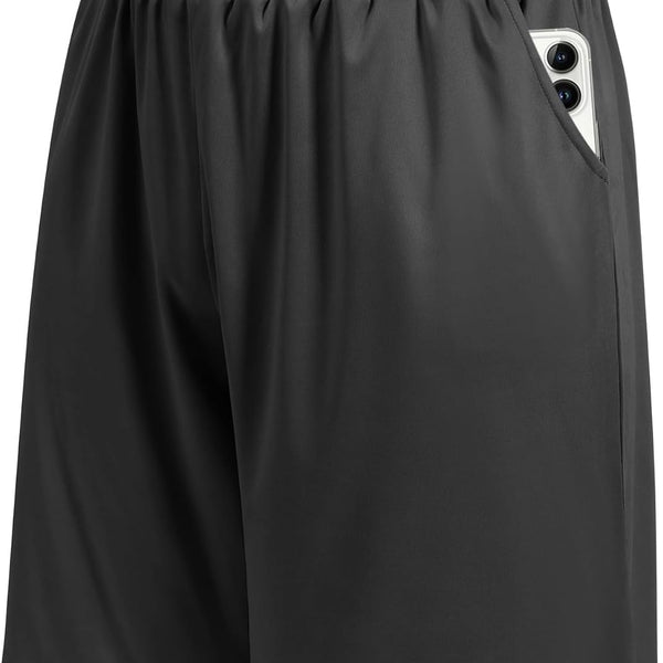 5 Pack Athletic Gym Mens Shorts - Workout Black Quick Dry Basketball Shorts with Pockets for Running Casual Activewear