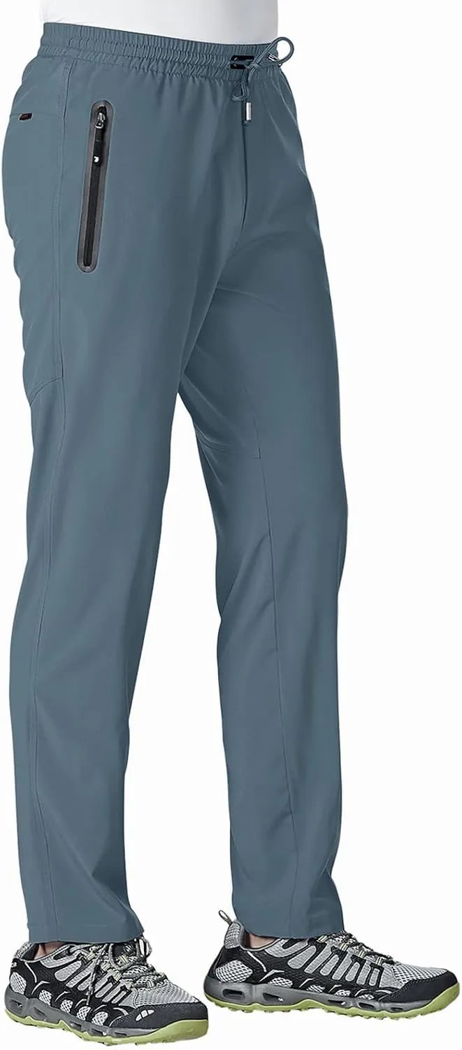 TBMPOY Men's Lightweight Hiking Pants Athletic Travel Fishing Active Jogger
