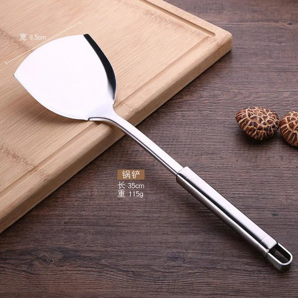 Stainless Steel Kitchen Cooking Tools Set — Spatula, Spoon & Colander - alternate view