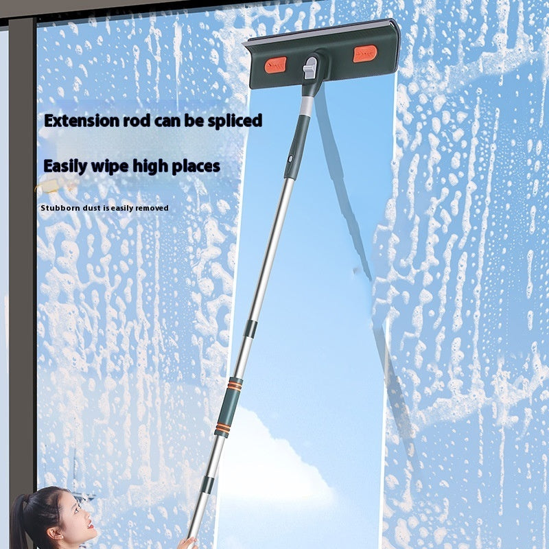 Extendable Window Cleaning Wiper with Squeegee Blade