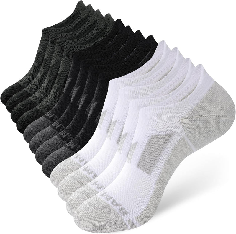 BAMBOO COOL Men's No-Show Socks Low Cut Breathable Moisture-Wicking Socks Non Slip Running Workout casual, 6 Packs