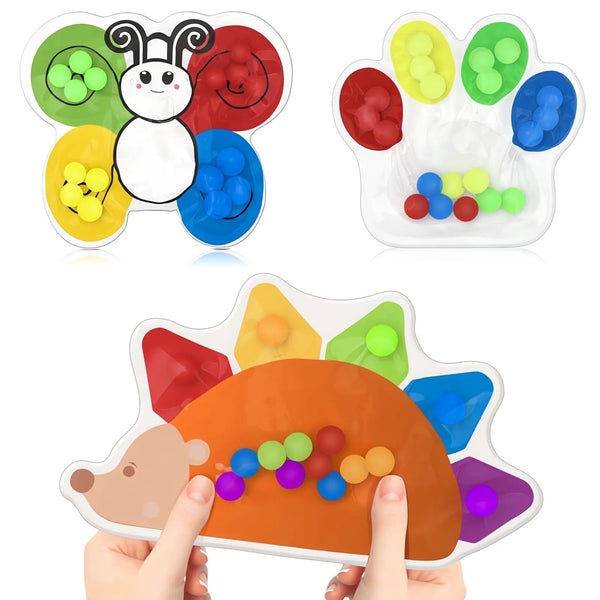 Squishy Sensory Toys for Kids - 3 Pack Color Sorting Sensory Toys for Kids with Autism - Stress Anxiety Relief Toys for Calm Down - Toddler Travel Fidget Toys - Easter Basket Stuffers for Kids - alternate view