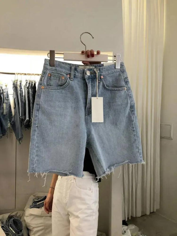 Loose Casual Women's Five-Point Denim Shorts - alternate view