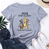 Dogs Make Me Happy Printed Shirt