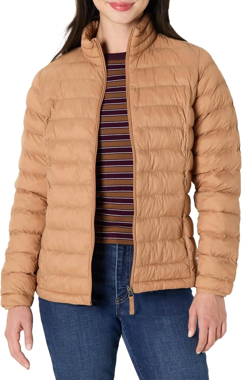Amazon Essentials Women's Lightweight Long-Sleeve Water-Resistant Packable Puffer Jacket (Available in Plus Size)