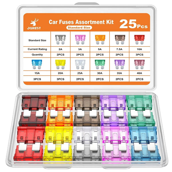 JOREST 300Pcs Car Fuse Assortment Kit, 160 Mini Blade Fuses Automotive + 90 Standard Auto Fuses + 50 Micro + Puller – Replacement for RV Camper Boat Truck (2Amp 3A 5A 7.5A 10A 15A 20A 25A 30A 35A 40A) - alternate view