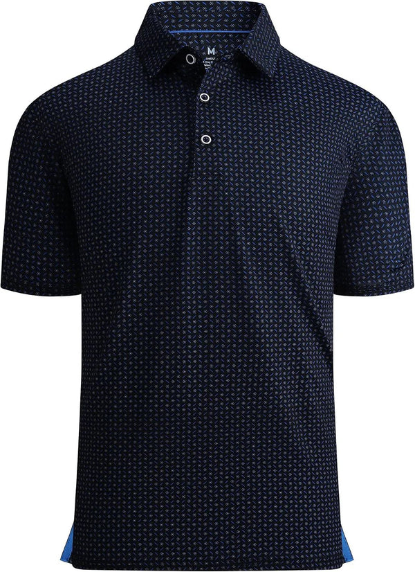 Damipow Premium Golf Shirts for Men Dry Fit Performance Polo Short Sleeve Collared Shirt - alternate view