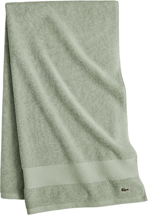 Lacoste Heritage 100% Supima Cotton Bath Towel, Sand, 30" x 54" – Highly Absorbent & Quick Drying, Premium Super Soft Bath Towel, Bathroom Essential, Gift for All Occasions, Machine Washable - alternate view