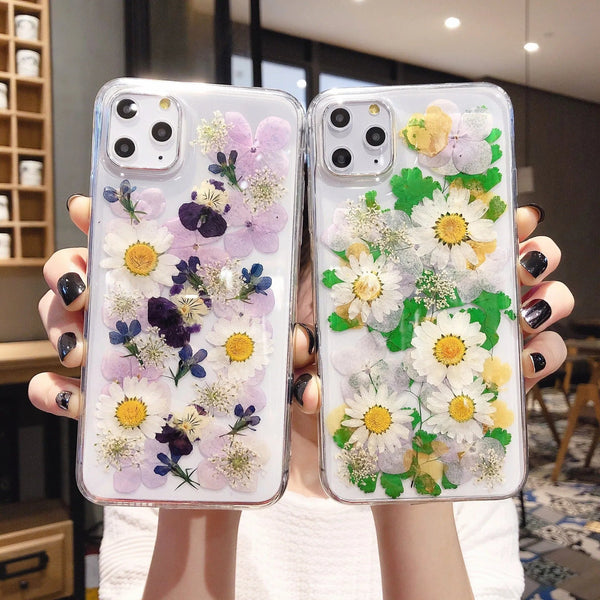 Preserved Flower Epoxy Resin Phone Case