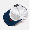 Arizona Wildcats hat featuring a navy visor and white crown, with embroidered detail on the front and stylish interior text.