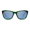 Translucent green grow room glasses with blue lenses, designed for optimal visibility and protection.