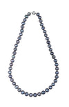 Elegant A+ signature freshwater pearl strand necklace featuring lustrous dark pearls with subtle iridescence.
