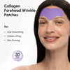 Collagen forehead wrinkle patches for line smoothing, visible lifting, and skin firming. 30-minute treatment.