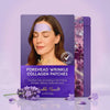 Forehead wrinkle collagen patches with collagen, retinol, and hyaluronic acid for smoother, firmer skin. 10 patches.