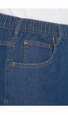 Men's Pull-On Stretch Denim and Twill Shorts — Elastic Waist No Zipper