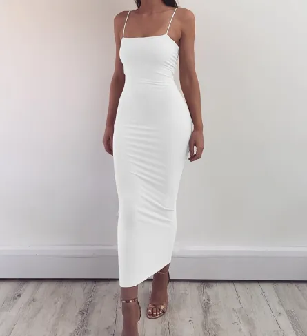 Strap Dress, Nightclub Dress, Milk Silk Bandage Dress