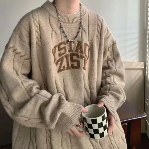 Thick Twist Coat for Men - Casual Sweater Style