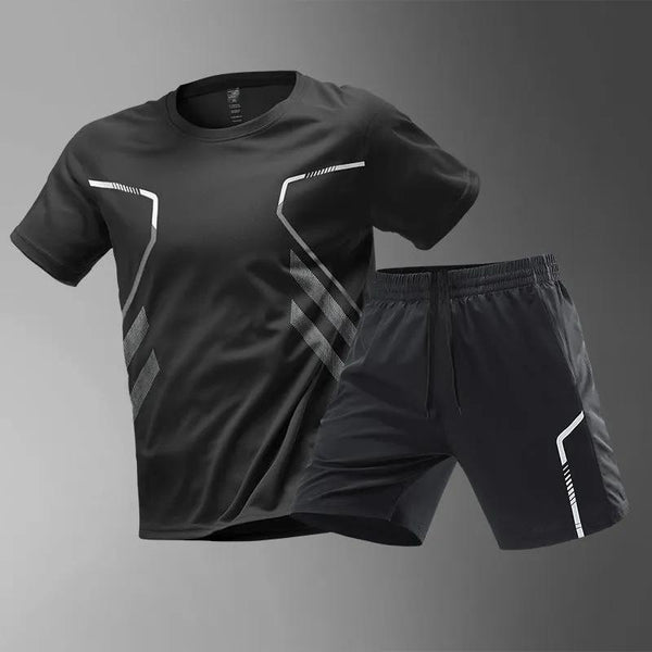 Men's T-shirts Sports Running T-shirt Color Block Men Quick-drying Breathable Short Sleeve Round Neck Active Tee Outdoor Workout - alternate view